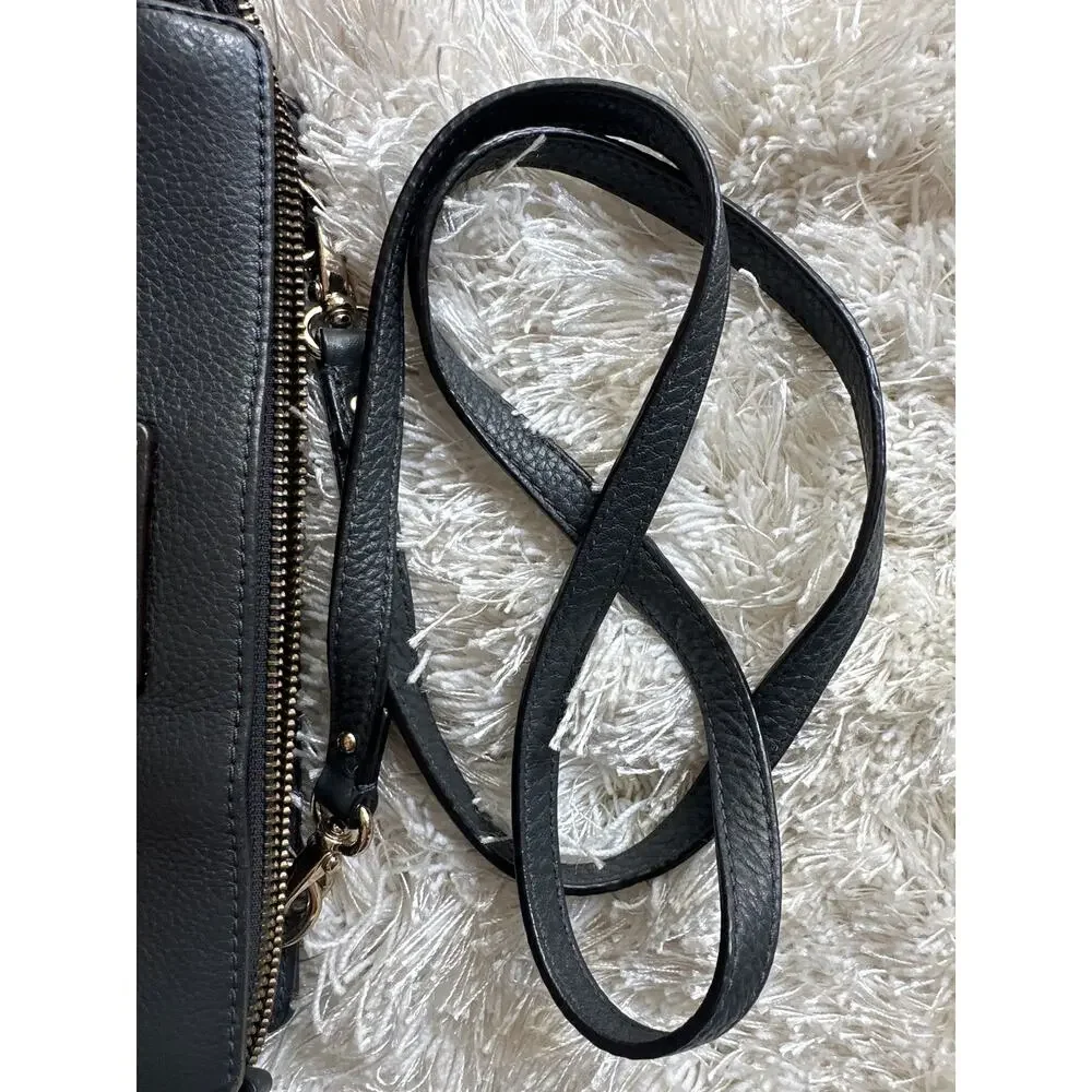 Kate Spade Baxter Street Sevilla Leather Crossbody Asphalt Grey